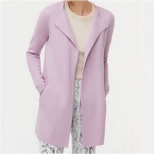 J. Crew Factory Vanessa Sweater Jacket in Wisteria Light Lavender Purple - Small